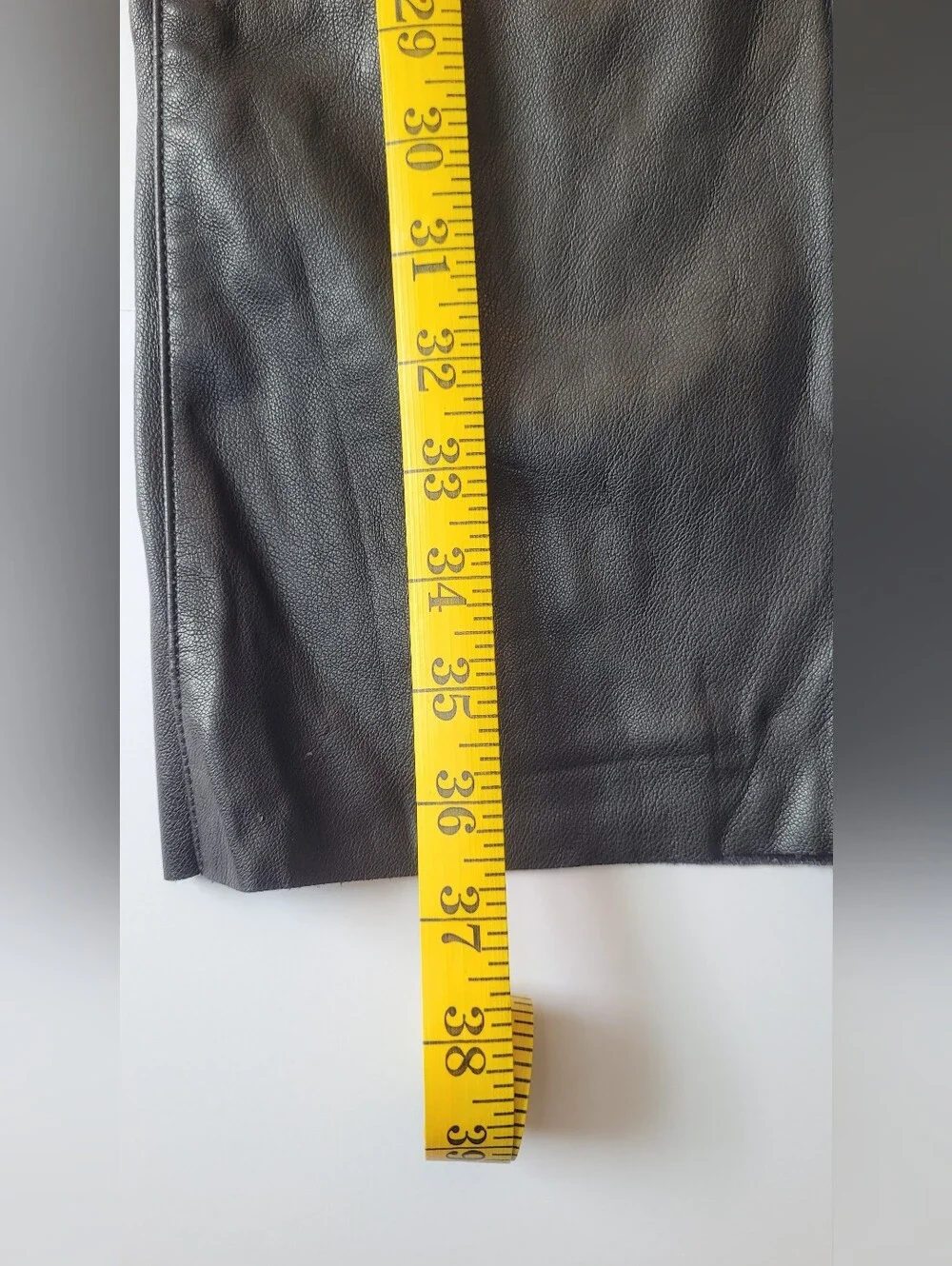 Express Black Faux Leather Cropped Flare Pants High Rise - Size 8R